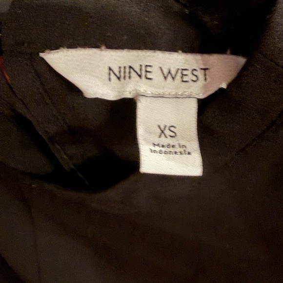 Nine West Twist Front Long-Sleeve Mineral Black Top XS - Picture 9 of 9